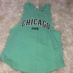 Vs pink Chicago muscle tank